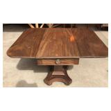 Old Drop Leaf Table with 2 Drawers