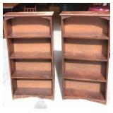 Pair of Wood Bookshelves