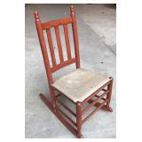 Small Wood Rocking Chair with Nolgahyde Seat