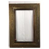 Old Wood Frame with Ornate Gold Gesso Accent