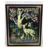 Framed Colored-in Fuzzy Poster Wildlife