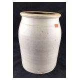 Tall Old Off-White Crock