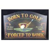 Golf Sign and Very Large Forest-type Hanging Face