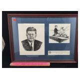 Framed JFK Drawings