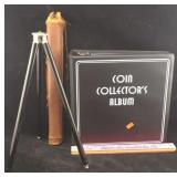 Vintage Tripod & Coin Collector