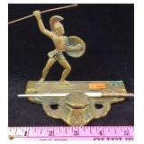 Roman Soldier Brass Inkwell