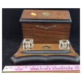 Wooden Inkwell Desk Set