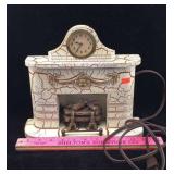 Light-Up Fireplace Mantle Clock