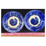 Middleport Pottery Flow Blue Plates - Pair