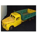 Vintage Large Structo Yellow & Green Dump Truck