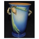 Blue Roseville Pinecone Vase circa 1935