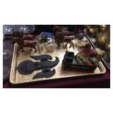 Tray Lot of Reproduction Cast Iron Toys Plus