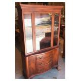 Serpentine Mahogany Morganton China Cabinet