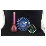 Art Glass Tray, Wasp Trap, & Fish Glass