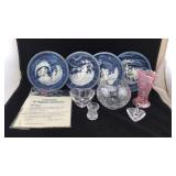 "Voyage of Ulysses" Plates, Crystal Dishes, Vase