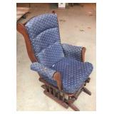 Vintage Upholstered Glider Rocking Chair