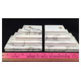 Stacked Marble Bookends
