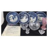 "Voyage of Ulysses" Plates, Crystal Dishes, Vase