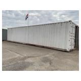 40-Foot White Shipping Container with Double Doors