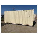 20-Foot Beige Steel Storage Shipping Container