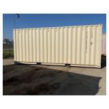 20-Foot Beige Steel Storage Shipping Container