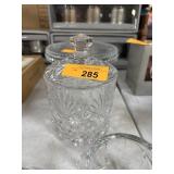 CRYSTAL BISCUIT JAR
