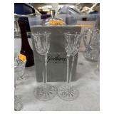 2PC GORHAM CRYSTAL CANDLESTICKS W BOX