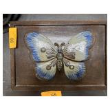 LARGE STONEWARE POTTERY BUTTERFLY SCULPTURE