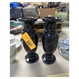 2PC POLISHED MARBLE VASES