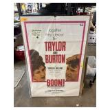 VTG ELIZABETH TAYLOR / RICHARD BURTON BOOM POSTER