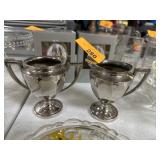 VINTAGE GE SILVERPLATE SUGAR BOWL / CREAMER