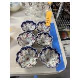 LOT OF 6 VTG JAPANESE PORCELAIN DESSERT CUPS