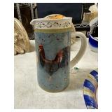 OLIVE STREET ROOSTER POTTERY PITCHER