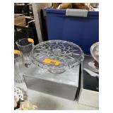 LADY ANNE GORHAM CRYSTAL CAKE PLATTER W BOX