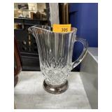 VTG SILVERPLATE CRYSTAL PITCHER