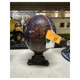 LARGE DECORATIVE OSTRICH EGG? NOTE OLD WORLD MAP