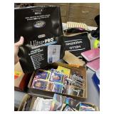 LARGE BOX OF BASEBALL CARDS / PROTECTOR PAGES