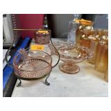 LOT OF VTG PINK GLASS / DEPRESSION GLASS
