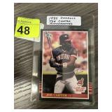 1985 DONRUSS JOE CARTER SIGNED BASEBALL CARD NOTE