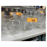 2PC CRYSTAL ROSE BOWLS / VOTIVE HOLDERS