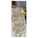 LOT OF VINTAGE GOLD RIMMED GLASSWARE