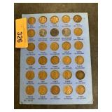 LOT OF WEHAT PENNIES CENTS / PARTIAL ALBUM 43 PDS