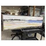LARGE FRAMED CANVAS PRINT / BEACH LANDSCAPE