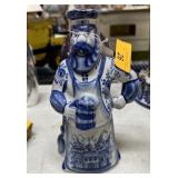 RUSSIAN BLUE & WHITE BOTTLE GZHEL DECANTER