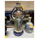 LARGE POTTERY CANDLE HOLDER