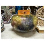 VTG GLASS VASE LAQUE LINE FRANCE LAQUER LOOK UP