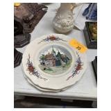 3PC FRENCH PLATES / 2 ARE MATCHED