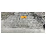 LARGE VINTAGE CRYSTAL PLATTER / TRAY