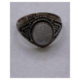 STERLING SILVER & MOONSTONE RING