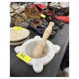WILLIAMS SONOMA MARBLE MORTAR & PESTLE